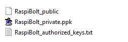 SSH keys files
