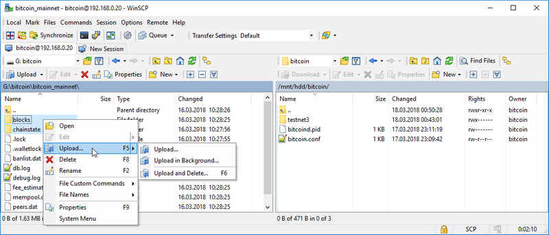 WinSCP copy